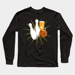 Bowling and beer design Long Sleeve T-Shirt